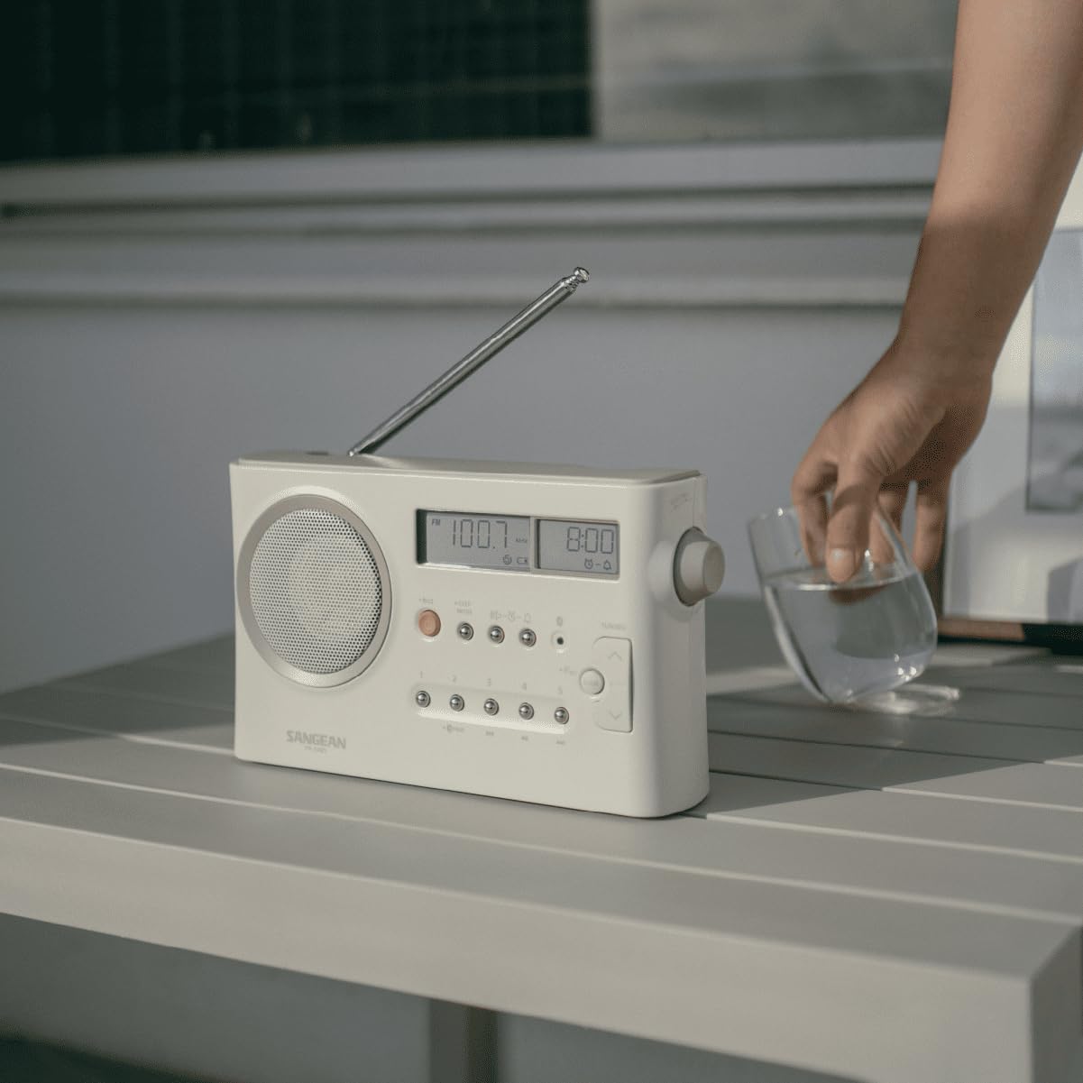 Sangean PR-D4 BT Am/FM/Radio de Sintonización Digital con Bluetooth, Relój, Alarma
