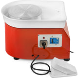 Mophorn Rueda Eléctrica para Cerámica, 25 cm Máquina Eléctrica de Cerámica 280 W Torno Alfarero 300 rpm Torno Cerámica Alfarero Máquina Arcilla con Control Pedal Independiente
