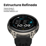 Amazfit Cheetah 2 Pro 48mm Reloj Inteligente GPS Running, Pantalla AMOLED 1,32", Cristal de Zafiro, Caja de Titanio, 32 GB Almacenamiento, hasta 20 días batería, NFC, Linterna, para Android y iPhone