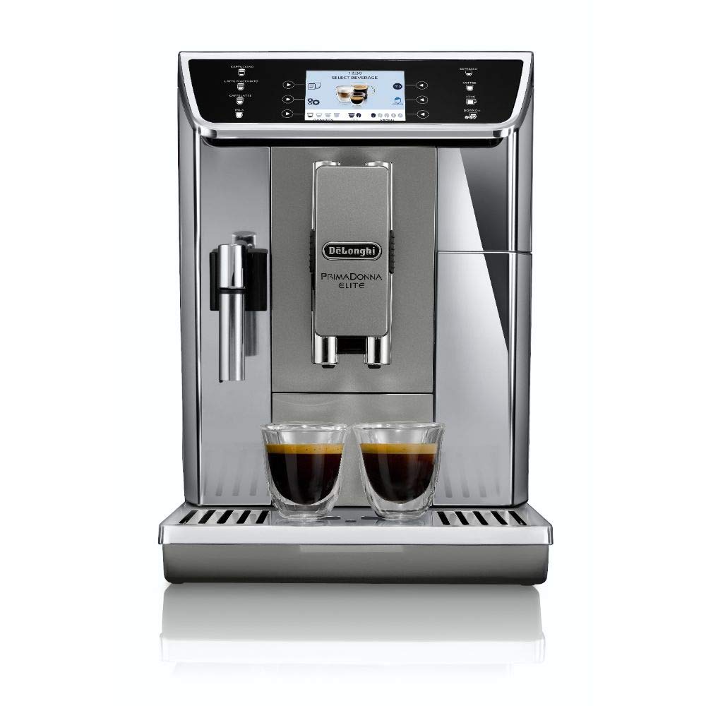 Cafetera automática De'Longhi PrimaDonna Elite ECAM 656.55.MS con pantalla a color TFT de 3,5 pulgadas, sistema de leche integrado