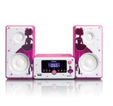 Lenco MC-020 Home Audio Mini System 10W Rosa, Blanco - Microcadena (Home Audio Mini System, Rosa, Blanco, Imagen, 10 W, FM,PLL, Azul)