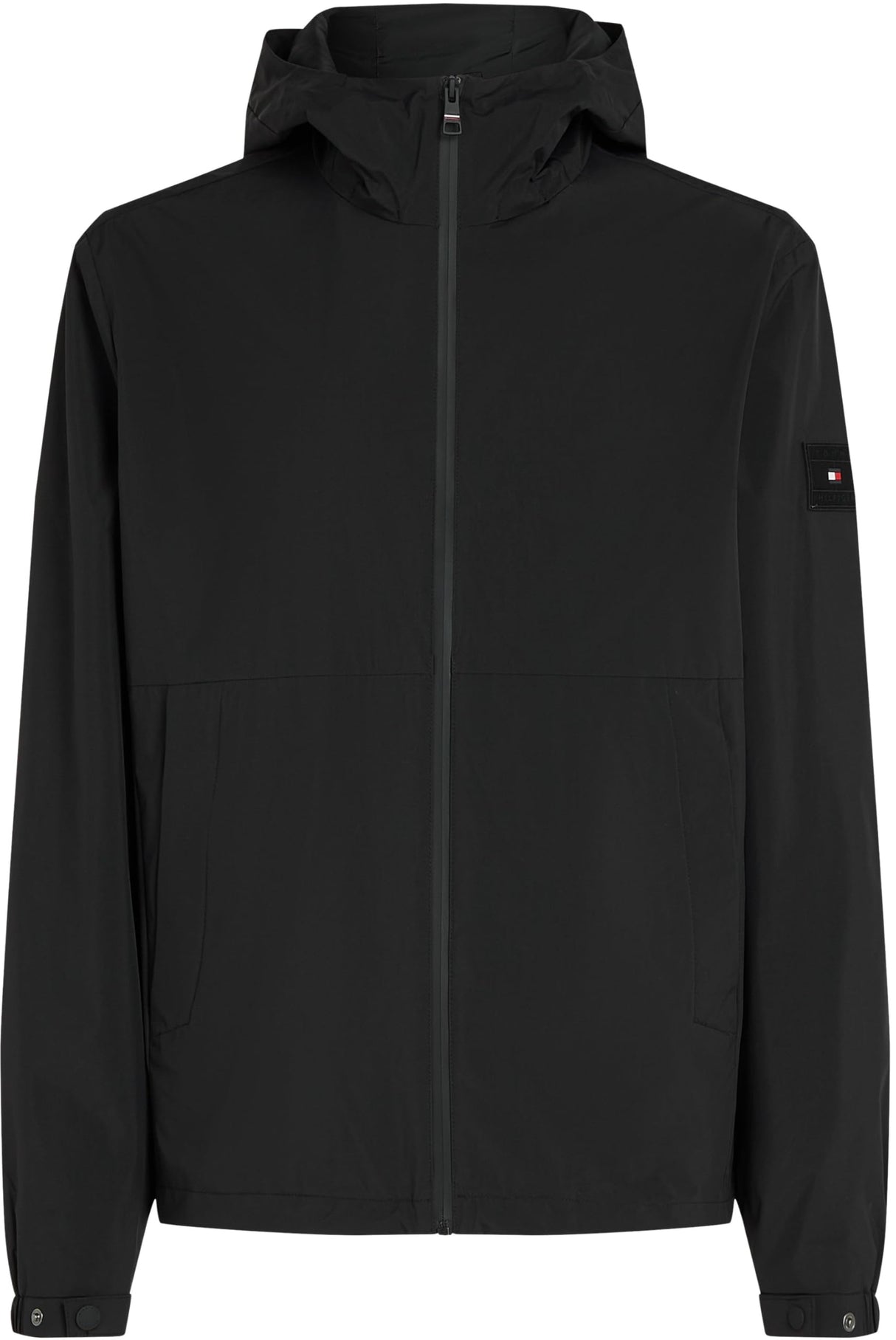 Tommy Hilfiger Cortavientos Hombre Hooded deportivo, Negro (Black), L