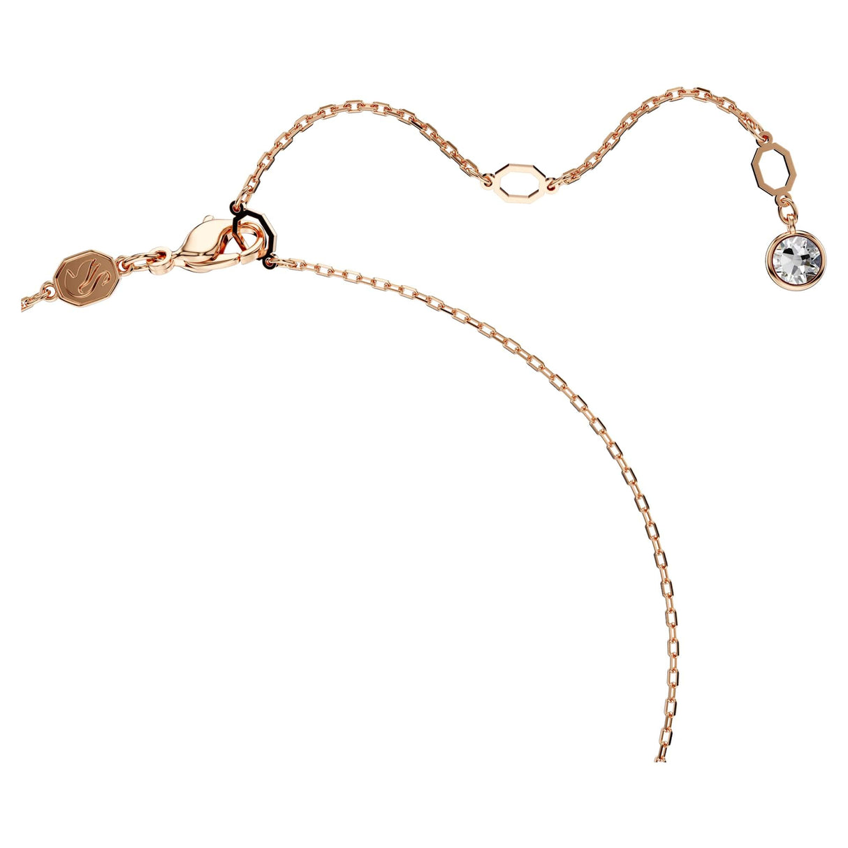 Swarovski Conjunto Hyperbola, Símbolo del infinito, Blanco, Baño tono oro rosa