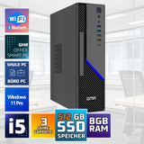 GMR Ultra Slim i7 Office PC, Computadora de Oficina de Negocios, garantía de 3 años, 32 GB RAM, 1000 GB SSD, DVD±RW, USB 3, Windows 11 Prof, WiFi Bluetooth