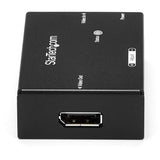 StarTech.com Amplificador de Señal DisplayPort - Extensor Alargador DP - Booster de Señal DisplayPort hasta 20 Metros - 4K 60Hz