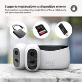 Strong Helo View - Kit de 2 cámaras inalámbricas de vigilancia WiFi para exteriores, con protección IP65, visión nocturna y detección de movimiento, app Helo by Strong iOS y Android