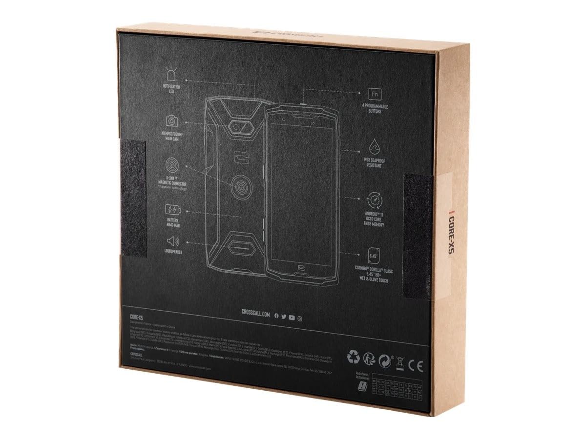 CROSSCALL Core-X5 Smartphone Libre 4G+ (Pantalla: 5.45 Pulgadas - 64 GB - Dual Nano-SIM - Android 11 – 48 MP), Negro
