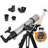 Celestron 22460 StarSense Explorer DX 102AZ Telescopio para Smartphone con aplicación, Compatible con iPhone/Android, Gris