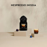 Nespresso DeLonghi Inissia Milk EN 80BAE-Cafetera de cápsulas, 19 bares, compacta, apagado automático, color Black