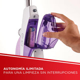 Polti Vaporetto SV440 Doble, Escoba a Vapor 2 en 1 con Limpiador Portátil, Potencia Máxima 1500 W, 11 Accesorios Incluidos, Calentamiento en 15 Segundos, Depósito Extraíble, Blanco y Morado