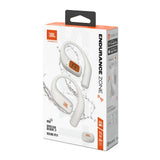 JBL Endurance Zone Auriculares Deportivos inalámbricos Abiertos True Wireless, diseño ergonómico de Gancho, OpenSound, 32 h de autonomía, Resistencia IP68, Google Finder, Blanco