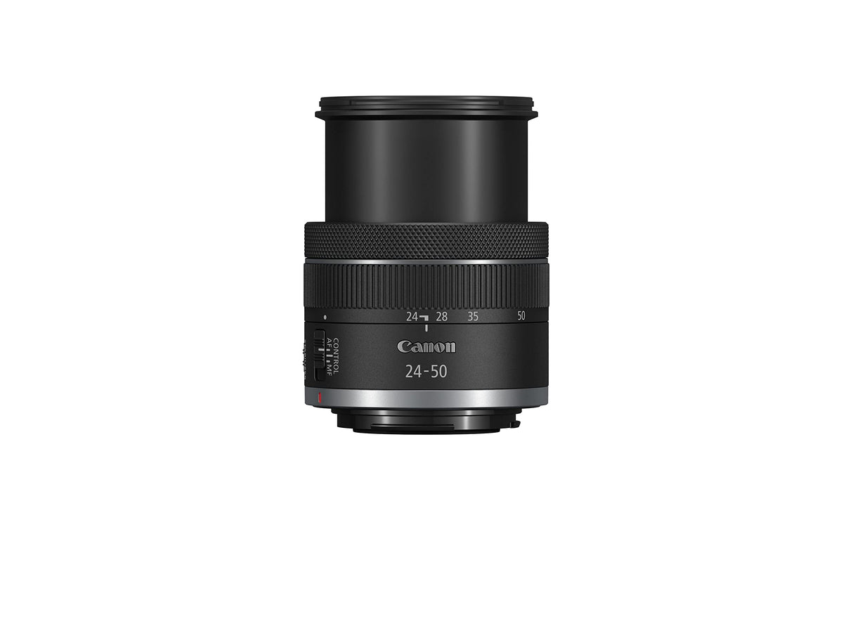 Canon Objetivo RF 24-50MM F4.5-6.3 IS STM - Lente Zoom Gran Angular, Ideal en Viajes, Retrato y Vídeo, Ligero, Motor STM silencioso, Estabilizador óptico 4.5 pasos, Compatible con sistema EOS R, Negro