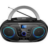 Silva-Schneider MPC 19.4 - Radio FM con Reproductor de CD, AUX, USB, Color Negro y Plateado