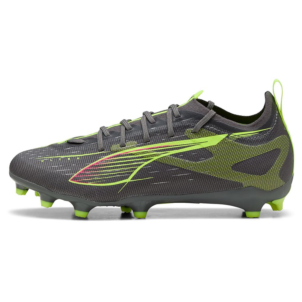 PUMA Ultra 5 Pro FG/AG JR, Zapatillas de fútbol, Matte Aged Silver-Yellow Alert-Sun Struck, 30 EU