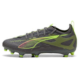 PUMA Ultra 5 Pro FG/AG JR, Zapatillas de fútbol, Matte Aged Silver-Yellow Alert-Sun Struck, 30 EU