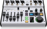Behringer FLOW 8 Mezclador Digital De 8 Entradas Con Control De Audio Y De Aplicaciones Por Bluetooth, Faders De Canal De 60 Mm, 2 Procesadores De Efectos Y Una Interfaz USB/De Audio