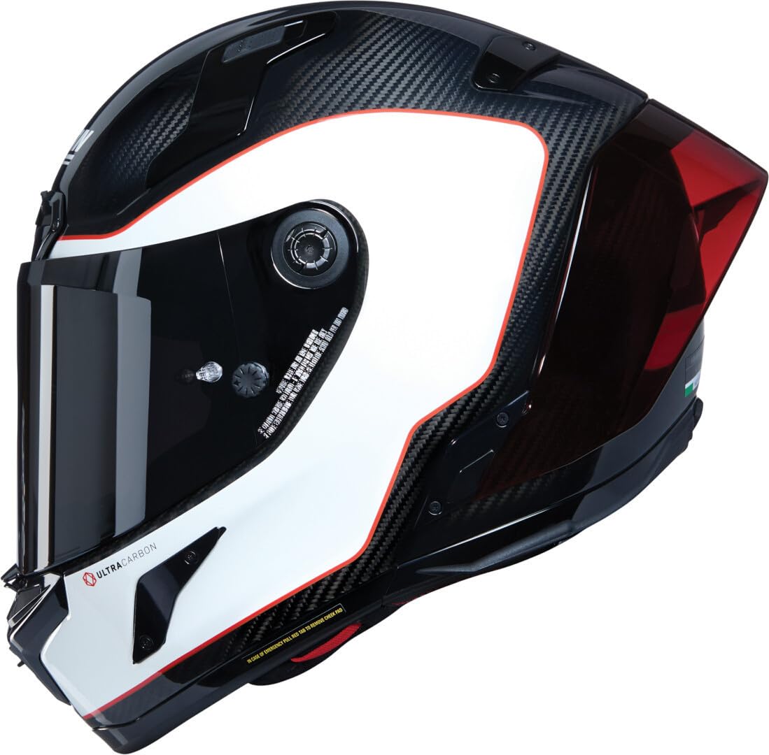 NOLAN Casco X-804 RS ASSO DI PICCHE 343 S, Carbono/Blanco/Rojo