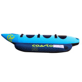 Boya remolcada Coasto Luna - PB-CBLUNA3 - para 3 Personas - Forma : Banana Dimensiones : 300x100 cm Capacidad : 3 Personas Construcción : PVC 28G + Nylon 840D Bolsa de Transporte incluida