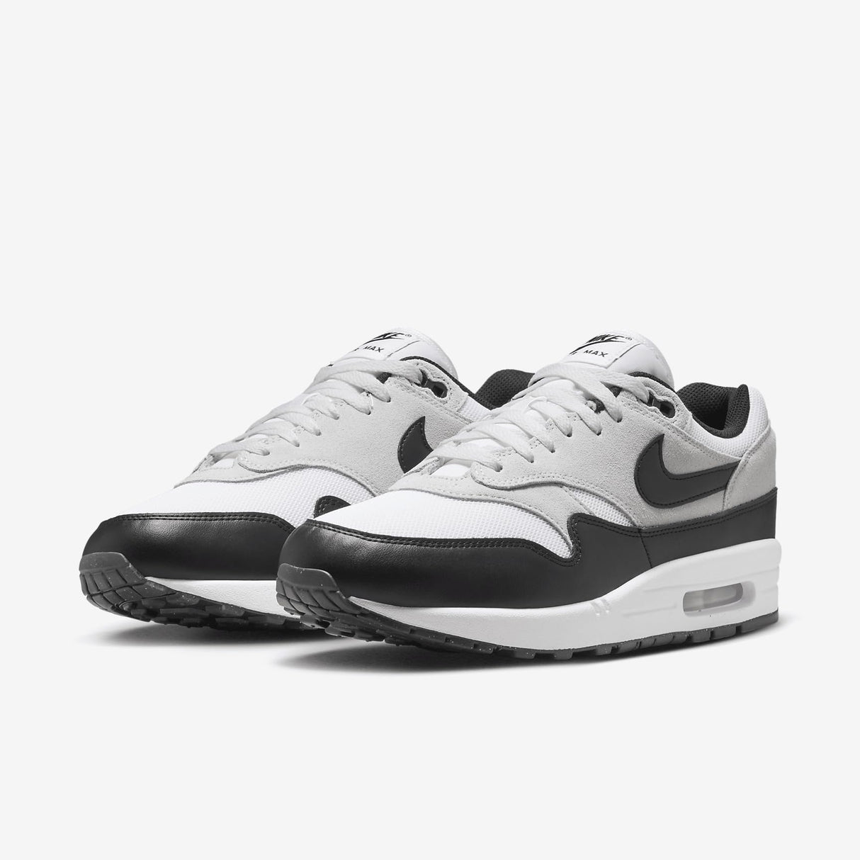 NIKE Air MAX 1 Essential, Sneaker Hombre, White Black Pure Platinum, 42.5 EU