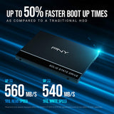 PNY CS900-2 TB - 2.5" Internos SSD - SATA 6Gb/s - 2.5" - Interno - 550 MB/s Lectura - 530 MB/s Escritura - 3D NAND