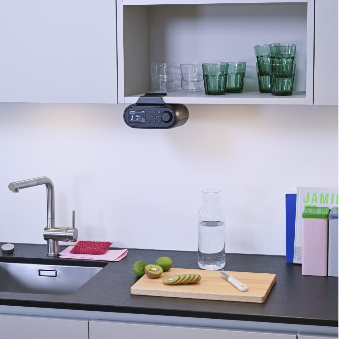 Hama | Radio Digital Internet Dab+/FM + Bluetooth RX + Wi‑Fi 2,4/5 GHz + Spotify Connect – Receptor Bluetooth – Despertador Doble – Negro