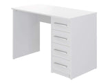 Amazon Basics Escritorio moderno para oficina en casa, escritorio para PC con 4 cajones, fácil montaje, 142 x 279 x 187 cm, color blanco
