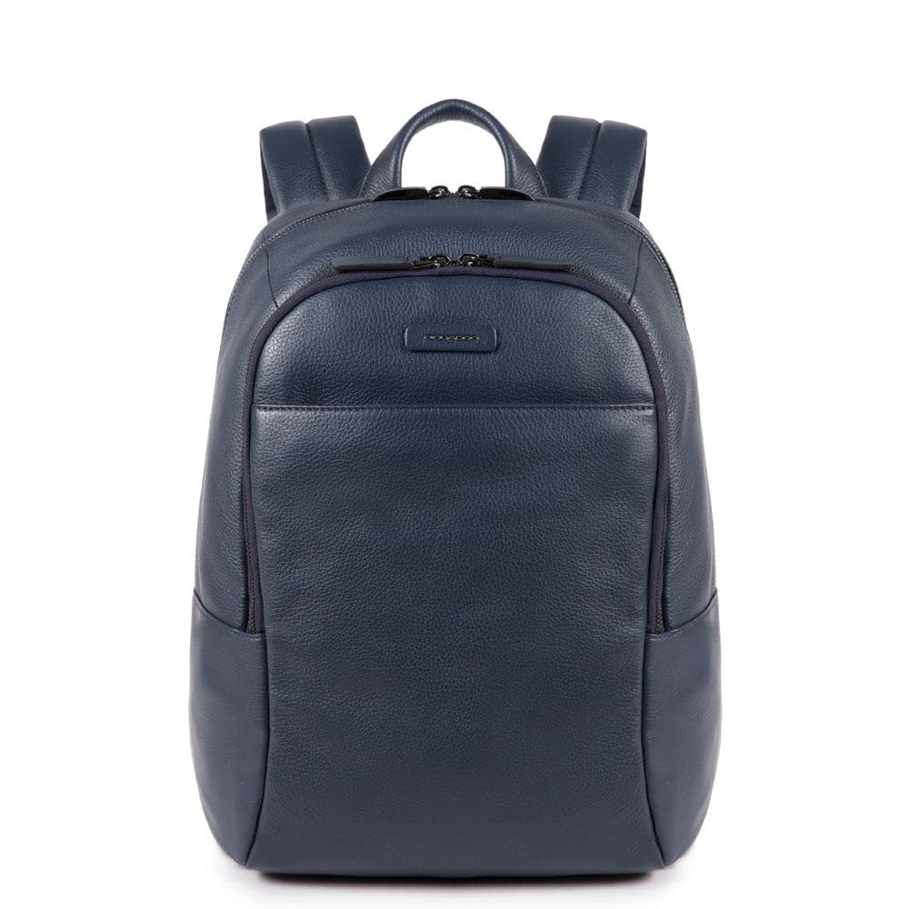 Piquadro Modus Special, Mochila de Piel, Azul Marino