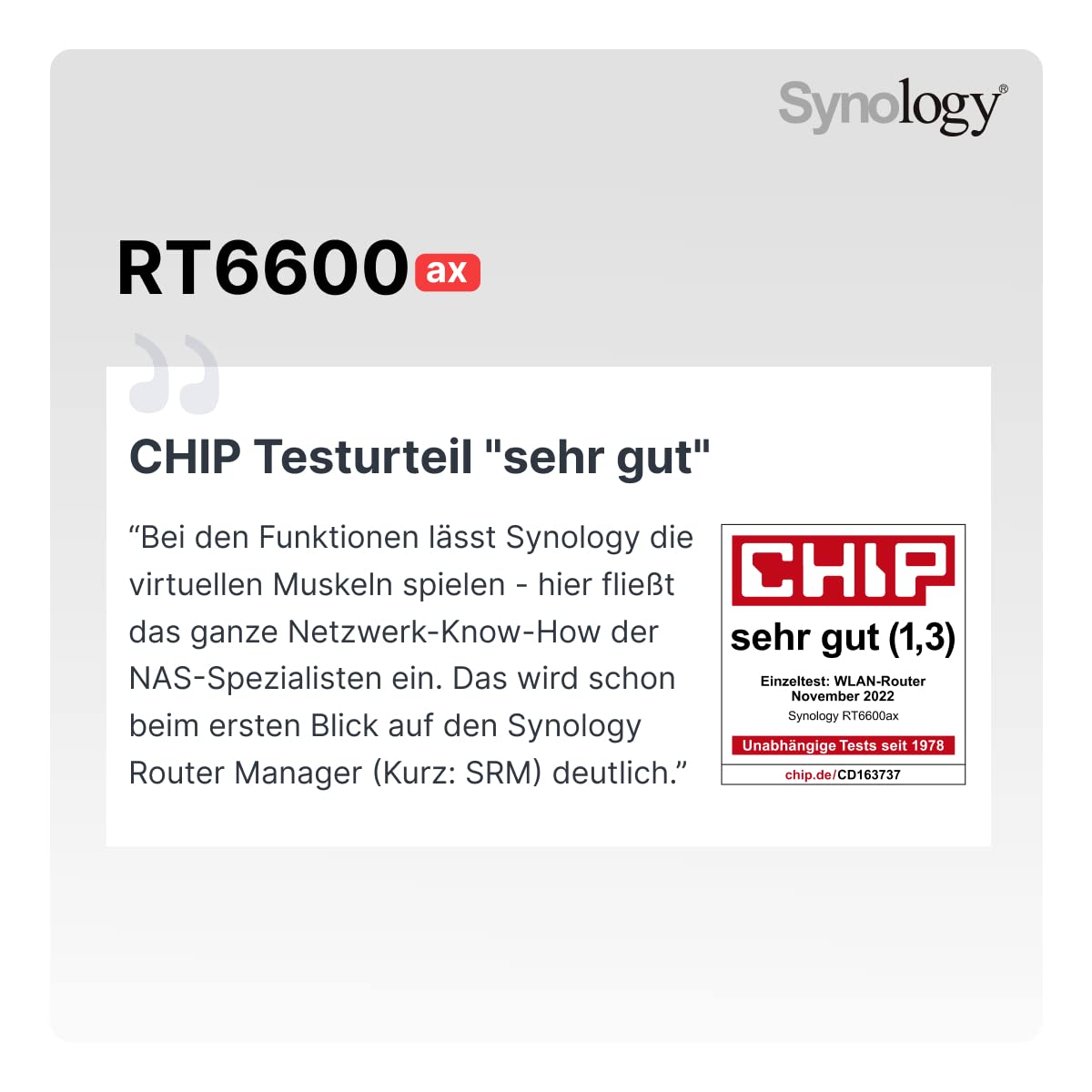 Synology RT6600ax Router WiFi6 1xWAN 3xGbE 1x2.5Gb routeur Sans Fil Tri-Bande (2,4 GHz / 5 GHz / 5 GHz) Noir