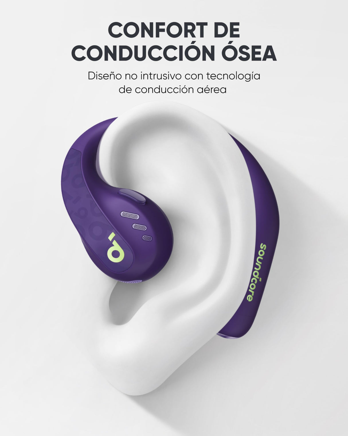Soundcore by Anker AeroFit Pro Auriculares Bluetooth Inalámbricos de Conducción de Aire, Muy Cómodos, Ergonómicos, Ajuste Seguro, Sonido Rico con LDAC, Bluetooth 5.3, IPX5, 46H, Control con App