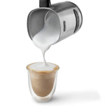 De'Longhi Espumador de leche eléctrico LatteMix EMF3.M, para leche caliente y fría y alternativas vegetales, fácil limpieza, tapa transparente, 3 botones, 250 ml, color blanco