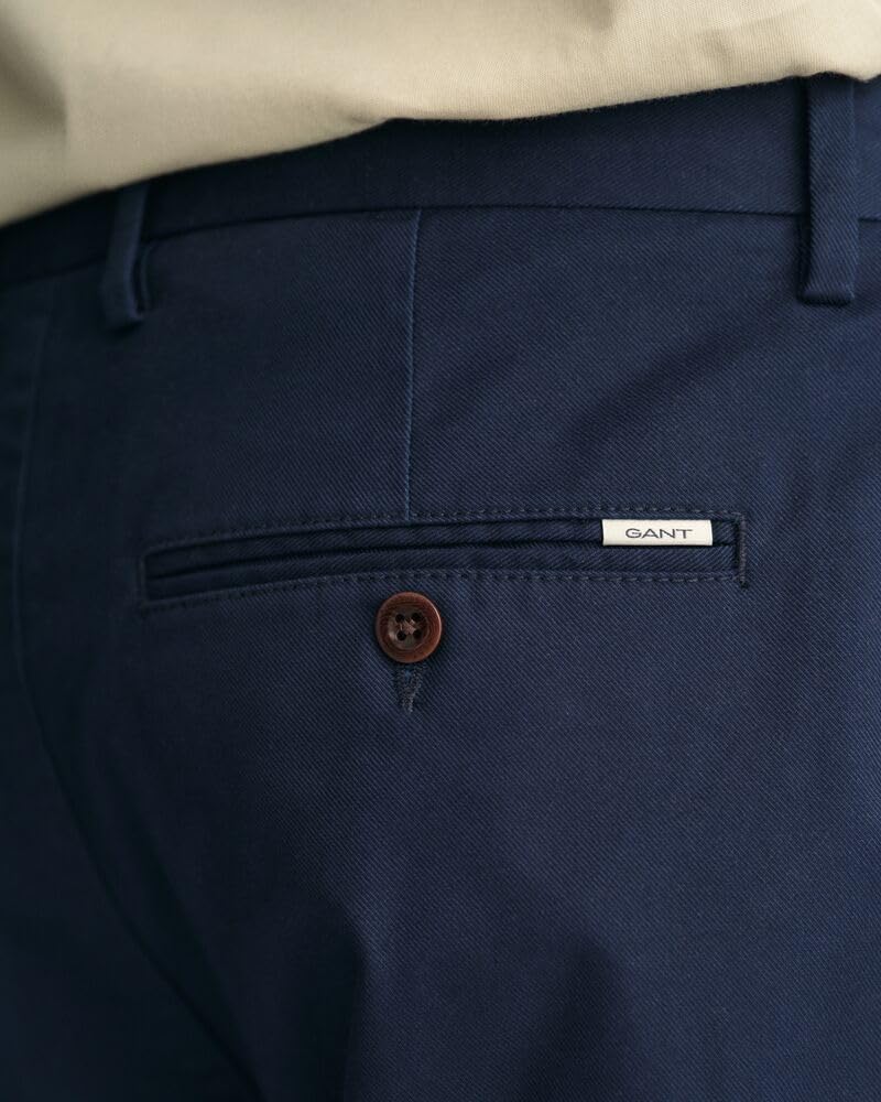 GANT Regular TP Chinos Pantalones de Vestir, Marine, 34W x 32L para Hombre