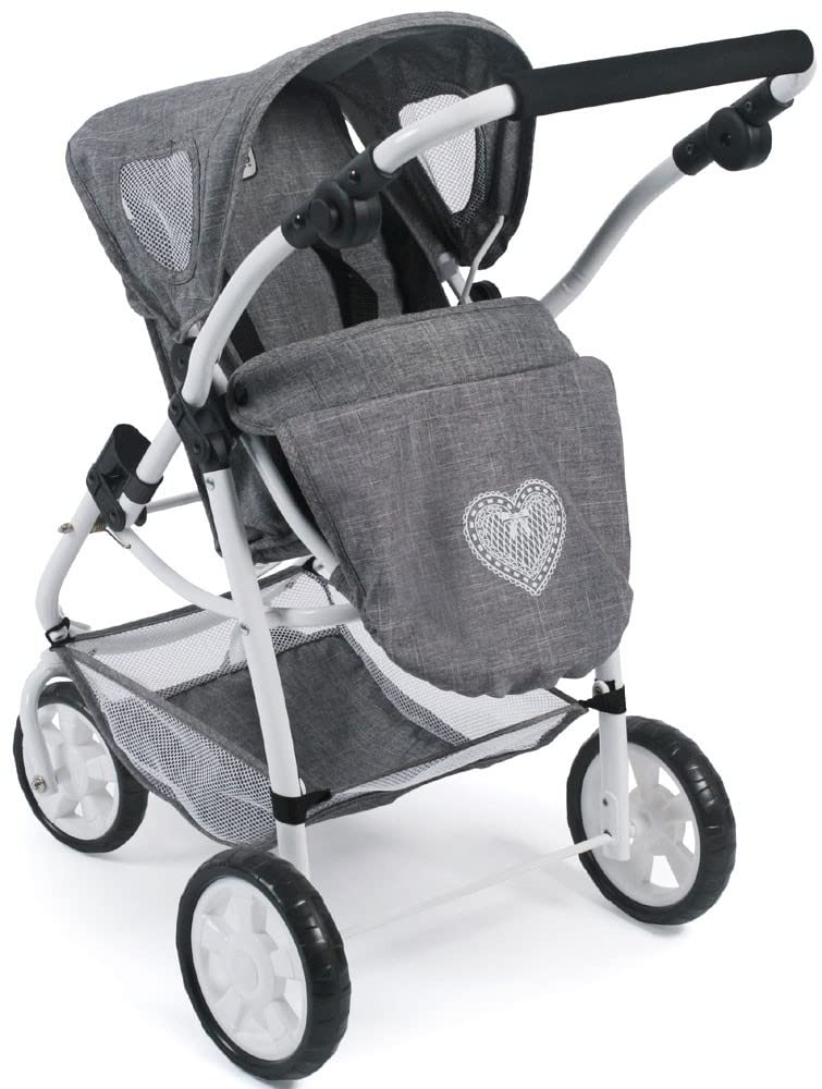 Bayer Chic 2000-Cochecito para muñecas Emotion 3 en 1 All In, Color Vaqueros Gris (637-76)