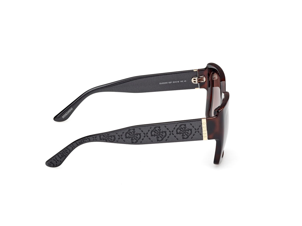 GUESS Gu00200 Gafas, 52f Dark Havana, 53/18/140 para Mujer