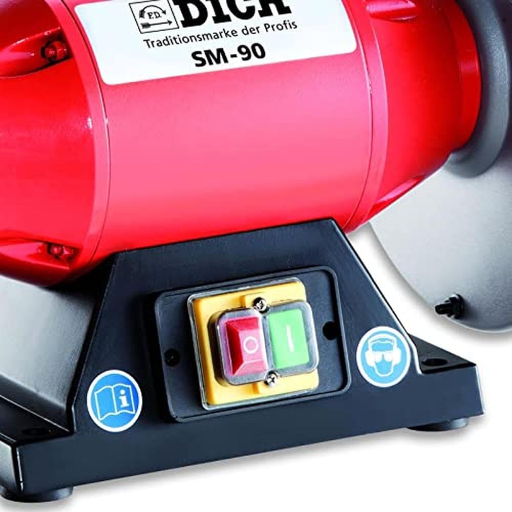F. DICK SM-90 98080000 - Lijadora de láminas para cuchillos, afilador de fieltro para pelar y pulir, color rojo/negro/plata