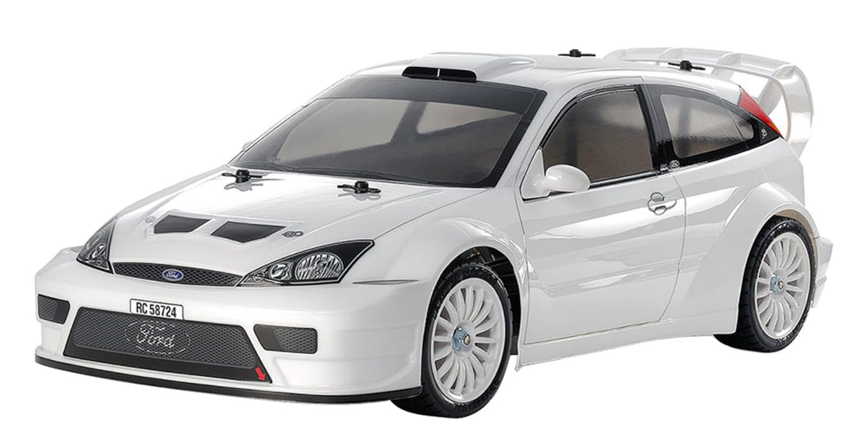 TAMIYA 58724 1:10 RC Ford Focus RS Custom TT-02 - Coche teledirigido, vehículo, modelismo, Montaje, afición, Kit de construcción de radiocontrol, Regalo RC