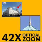 KODAK Pack Digital Bridge Pixpro Astro Zoom AZ425 + Tarjeta SDHC de 32 GB – Cámara de 20 MP, Zoom Optico de 42x, Gran Angular, Pantalla LCD de 3", Video Full HD 1080p, Batería de Litio-Ion – Rojo