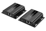 DIGITUS Juego extensor HDMI IP – UHD 4k 60 Hz – HDMI 2.0 – hasta 200 m de alcance – emisor y receptor – hasta 253 receptores – CAT 6 – negro