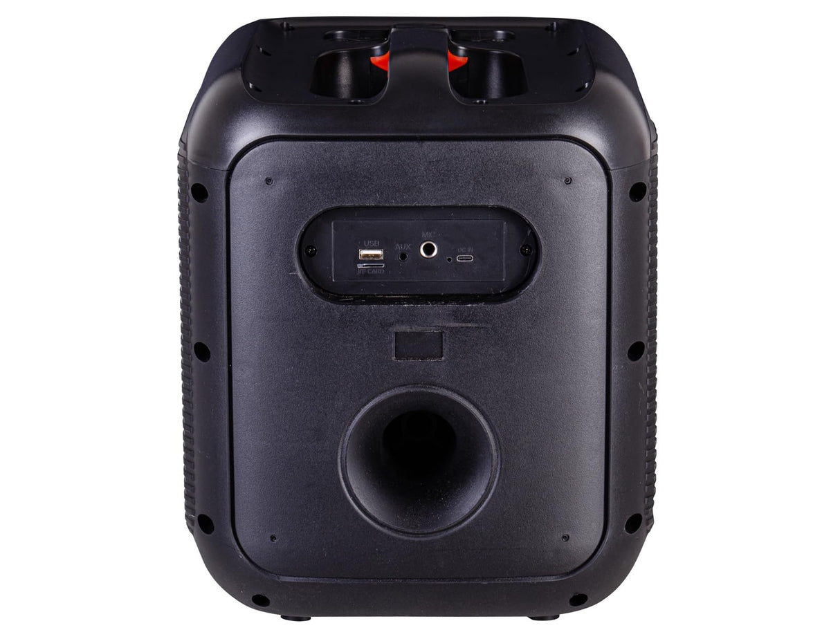 Trevi XFest XF 470 KB - Altavoz Amplificador portátil Fire Flame 60 W, Conector USB, Micro SD, AUX-IN, batería integrada, Karaoke Party Altavoz con micrófono dinámico Incluido
