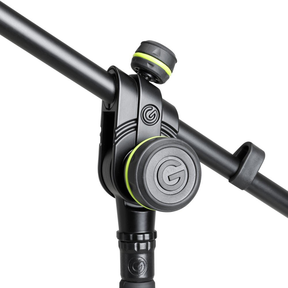 Gravity MS 4221 B - Pie de micrófono corto con trípode y brazo jirafa de 2 puntos de ajuste