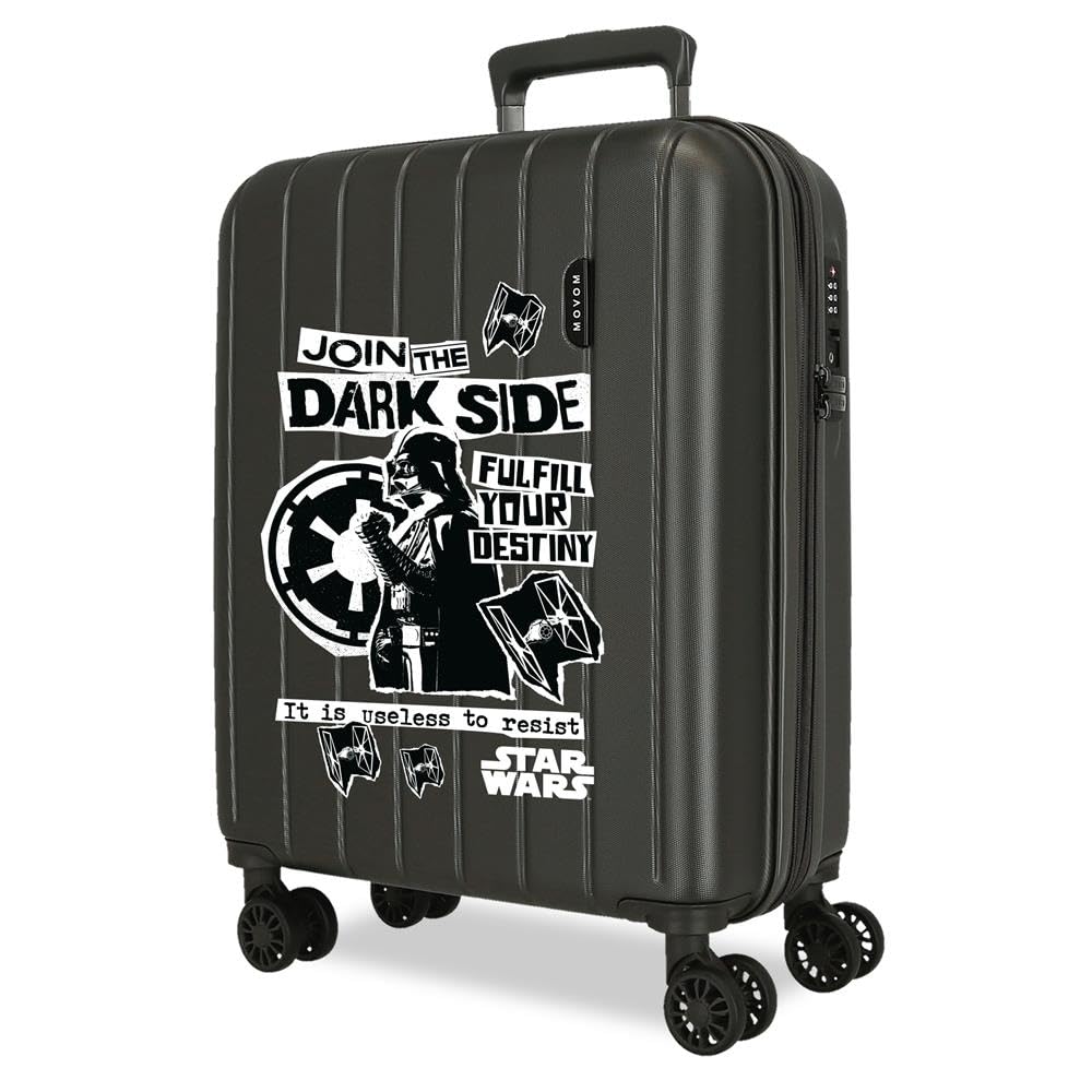 Joumma Star Wars Darth Vader Maleta de Cabina Antracita 40x55x20 cms rígida 2,8 kgs Cierre TSA Integrado ABS 2,8 kgs 37L Extensible Equipaje de Mano
