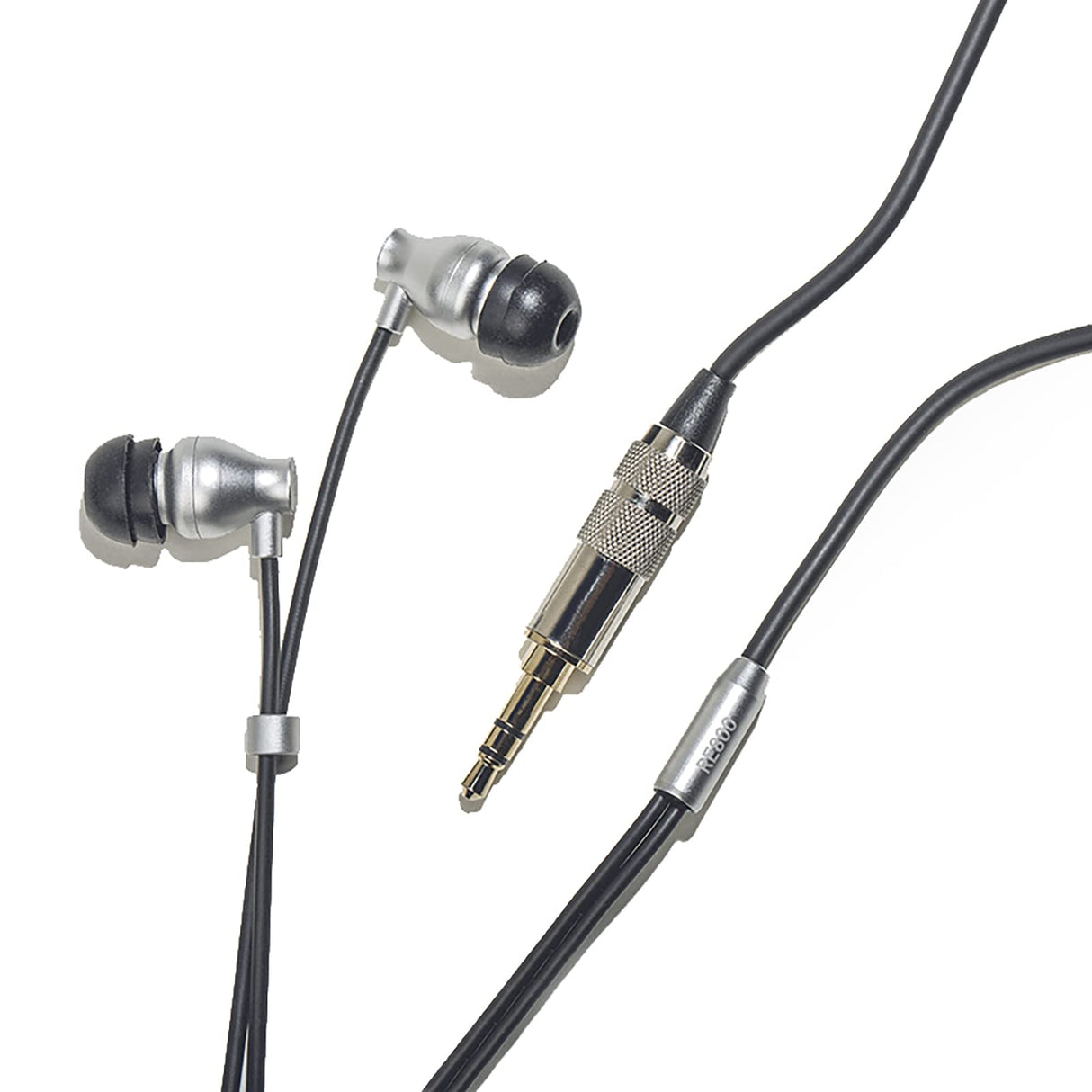HiFiMAN RE800-Silver Dynamic Driver Topology Diaphragm Ergonomic Fit Wired Hi-FI in-Ear Earphones/IEM/Earbuds for Audiófilos- Simplified Packaging Version