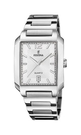 Festina Reloj Hombre F20677/2 On The Square Caja de Acero Inoxidable 316l Plateado Correa de Acero Inoxidable 316l Plateado