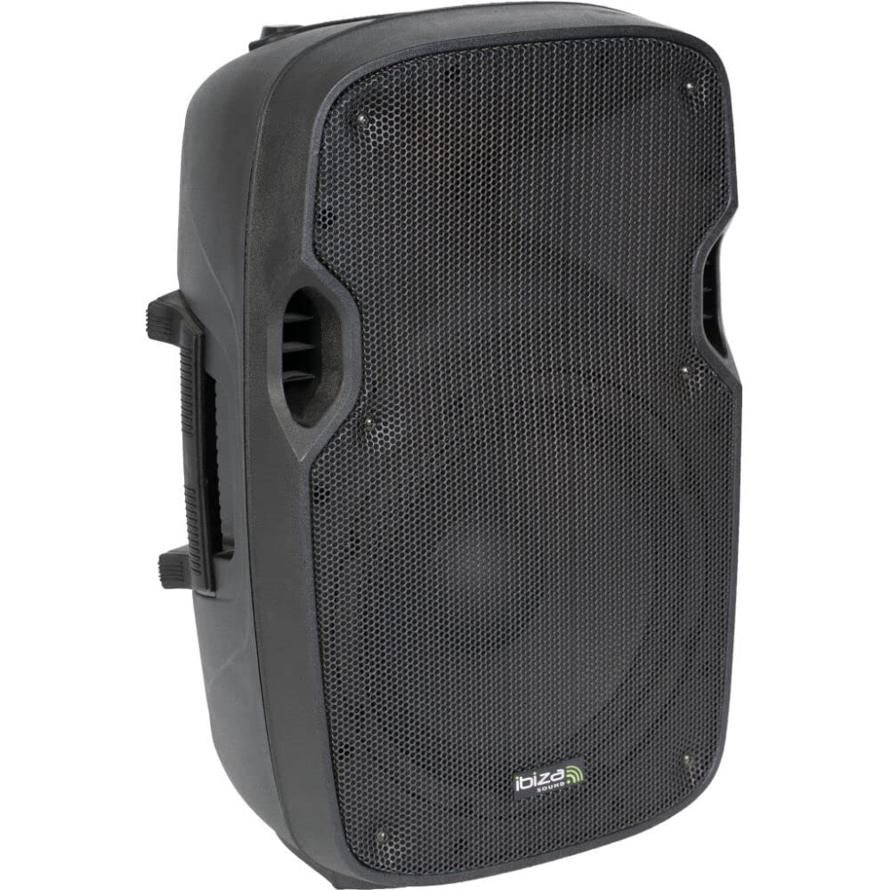 Ibiza - XTK10A - Sistema de Altavoces Activos Plug & Play de 10"/25cm con 300W RMS de Potencia - Tweeters de compresión, Sistema Bass Reflex, módulo Amplificador, entradas Line/Micro - Negro