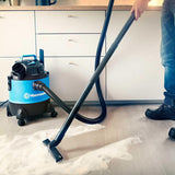 Vacmaster seco y húmedo Aspiradora Multiusos,Aspirador de Taller con Enchufe Integrado y Función de Soplado, 1250 W, 20 Liters, Azul