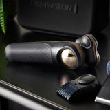 Remington XR1795 Afeitadora Rotativa y Láminas 2 en 1 X9 Limitless X, sistema de corte híbrido SynX, inalámbrica, recargable, uso en seco/mojado, Pivotball de 360°, memorización del afeitado