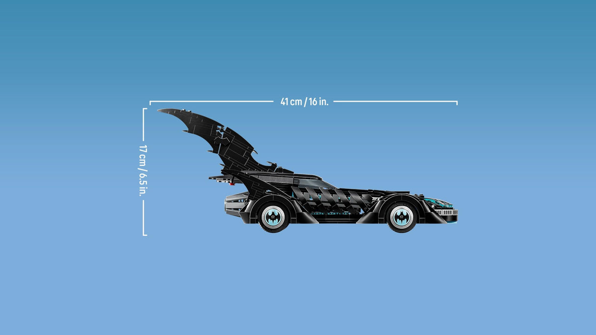 LEGO DC Batman Batmóvil de Batman Forever - Coche de Superhéroe de Juguete y Minifigura - Habitáculo Que se Abre e Interior Detallado - Regalo para Niños y Chicos de 12+ Años 76304