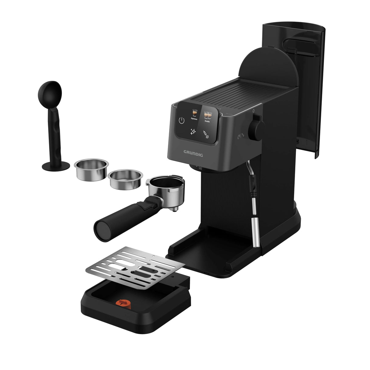 Grundig KSM 4330 Delisia Coffee - Espumador de leche semiautomático, Boquilla para espumar leche