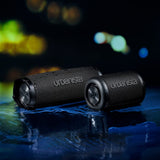 Urbanista Nashville Altavoz Bluetooth Inalámbrico, Altavoz Portátil Resistente al Agua Clasificación IPX7, Tiempo de Reproducción de 18H, Controles de Botón, Emparejamiento Dual Bluetooth 5.2, Negro