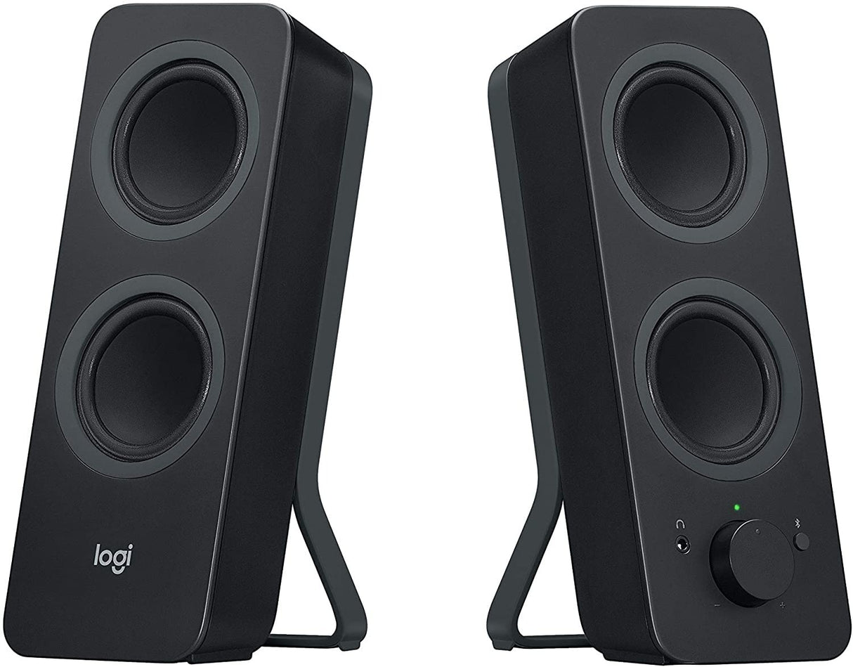 Logitech Z207 Sistema de Altavoce Bluetooth para PC, Sonido Estéreo, 10W de Pico, Entrada Audio 3.5 mm, Toma Auriculares, Multidispositivos, Enchufe EU, Ordenador/TV/Smartphone/Tablet, Negro