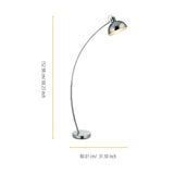 Versanora Lámpara LED de pie estándar cromada y curvada Arco VN-L00024EU